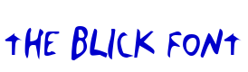 The Blick Font шрифт